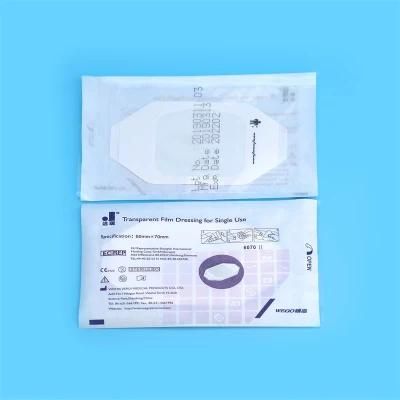 Medical Disposable Sterile Self-Adhesive Waterproof Transparent PU Wound Dressing, 10X20cm