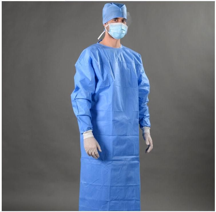 Disposable SMS SMMS Non-Woven Hospital Operation Robe Surgical Gown