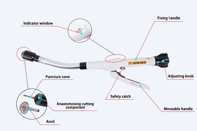 High Quality Titanium Nails Disposable Tubular Stapler for Applied to Digestive Tract