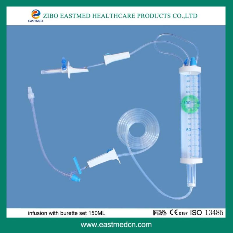 Burette Set 100ml 150ml Infusion Set Without Valve Ce&ISO13485