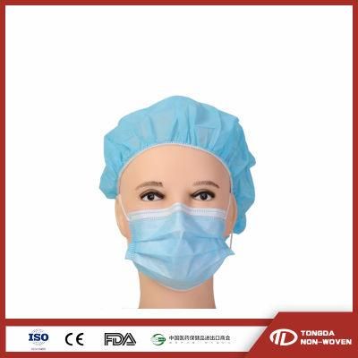 Disposable Non-Woven PE Bouffant Nurse Hat Mop Cap Round Cap