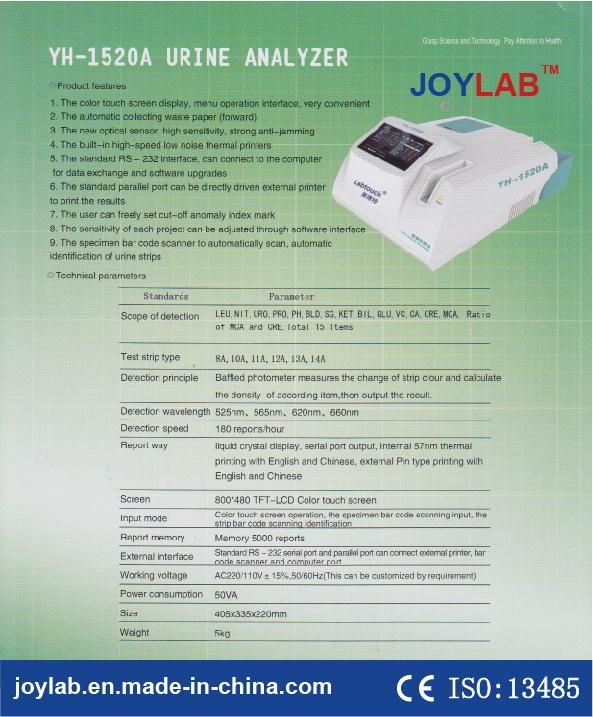 High Quality 14 Parameters Cre Creatinine Cal Calcium Mal Albumin Clinical Urine Chemistry Analyzer