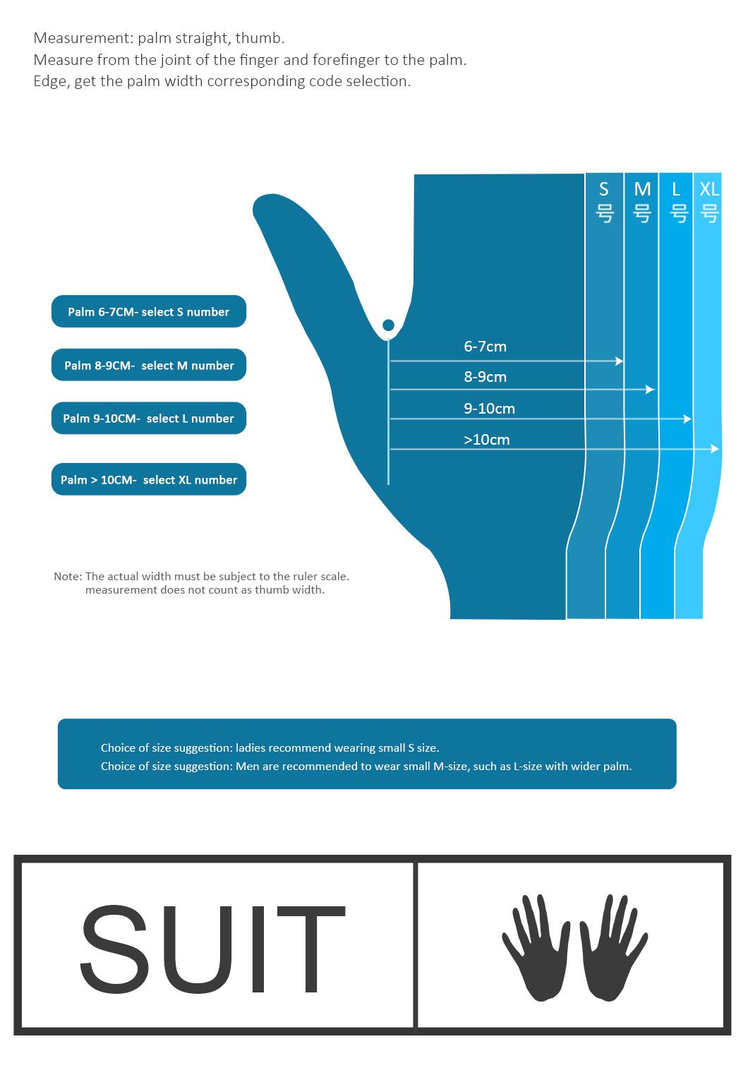 Gusiie Nitrile Disposable Medical Examation Powder Free Nitrile Large Black Work Thickened Gloves