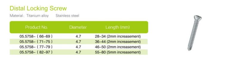 Custermized Product Femoral Interlocking Intramedullary Nail (Multi-function) Orthopedic Implant