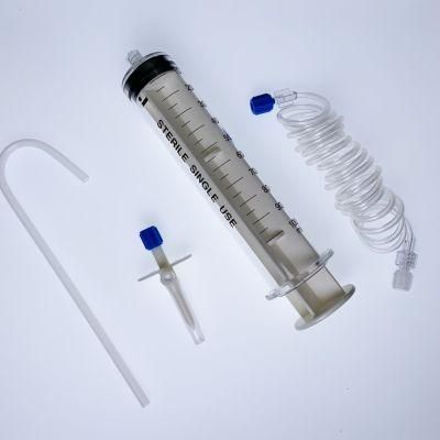 Wego Brand Factory Price 100ml Angiographic Syringe Medical Disposable High Pressure CT Injector Syringe