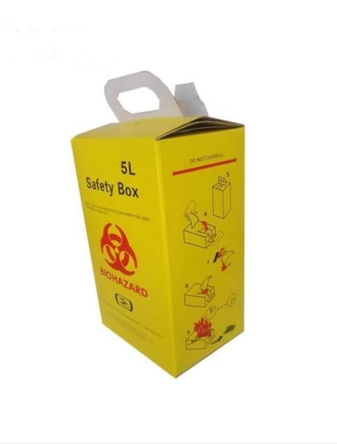 Plastic Safety Box for Syringes Round Sharps Container Sharp Box Medical Waste Container