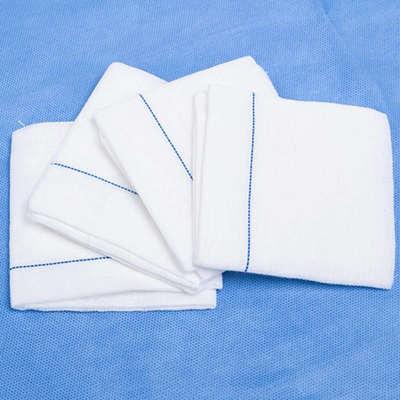 100PCS Pack Customized Size 4X4 Medical Non Woven Gauze Swab for Hospital