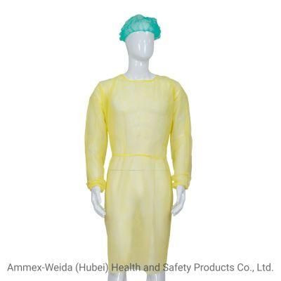 Disposable Use Isoaltion Gown with Elastic Wrist Medical Anti-Splash Protective PP Non-Woven Isolation Gown