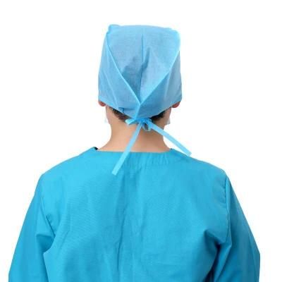 Disposable SMS+Non-Woven Doctor Cap with Back Ties/Earloop OEM Brand