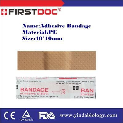 Medical Top Quality Adhesive Bandage, 40*10mm, PE