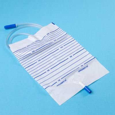 Medical 2000ml Urinary Drainage Bag Urine Bag with Push/Pull Valve for Adult