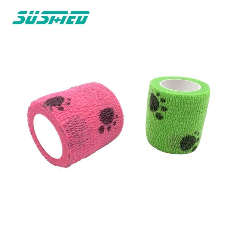 Popular Hand Tear Self Adhesive Printing Pet Bandage Horse Bandage