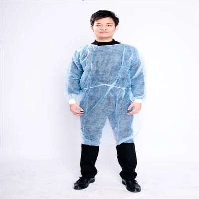 Quality Nonwoven Polypropylene Isolation Gown with Elastic Cuffs