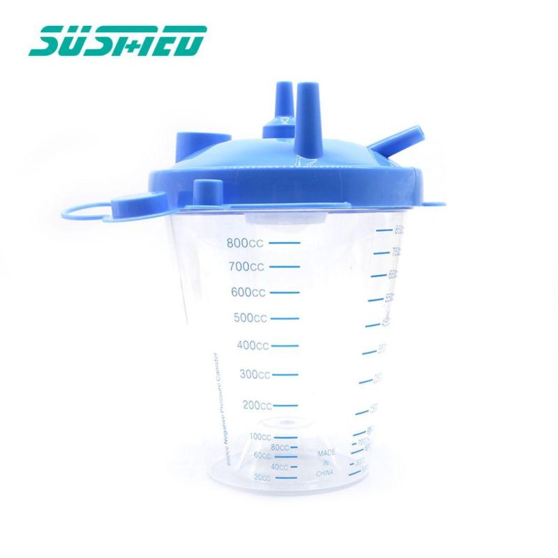 Hospital Reusable Disposable Medical Chest Suction Canister with CE