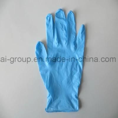 Industry Use Powder Free Blue Color Disposable Nitrile Gloves