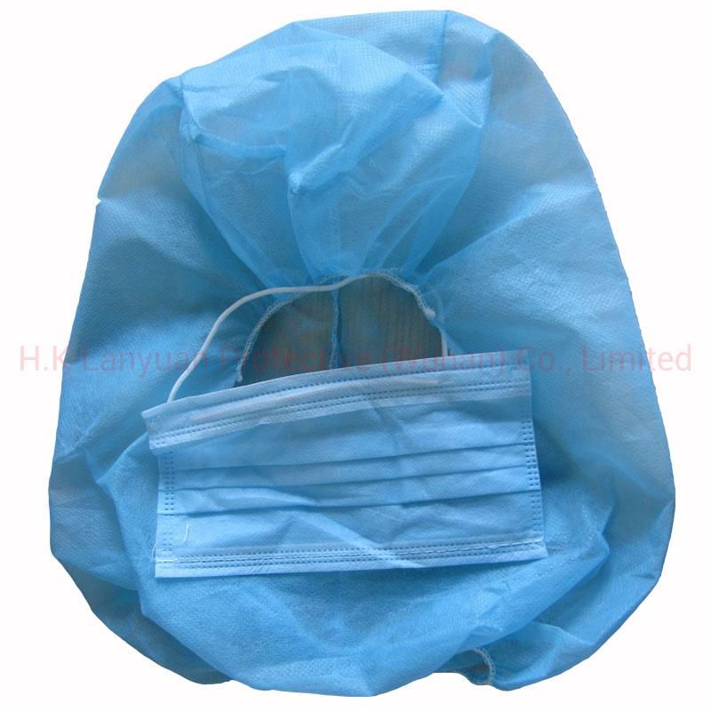 Disposable Astronaut Cap Protective Non-Woven Space Hat PP Polypropylene Hoods with Elastic Closure and Mask