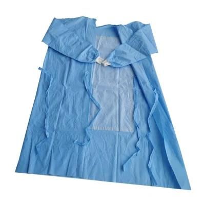 Manufacturer Heat Sealing Sterile Reinforced Non Woven Personal Protective Medical Disposable Surgical Gown SMS SMMS Level 1234 with Rib Cuff