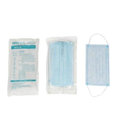 Custom Medical Surgical Hospital Disposable 3ply Face Mask Blue Color