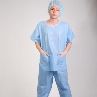 Nonwoven Disposable Doctor Suits, SMS Doctor Uniform Surgical Patient Uniform for Hospital