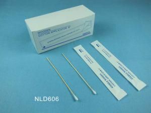 China Manufacturer 15cm Single Sterile Blister Bag Medical Wood Bamboo Stick Cotton Swabs