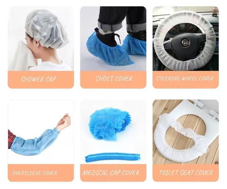 Disposable Non-Woven Cap Wide Double Elastic Rubber Band for Shoe Cover