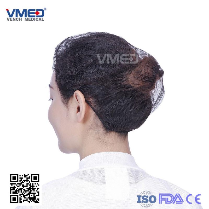 Nylon Hairnet/Bouffant/Nurse/Mob/Clip/Crimped/Pleated/Strip/Shower/Chef/Nurse/Doctor/Surgical/Round/Hospital/Medical/Dental/Nonwoven Disposable Cap