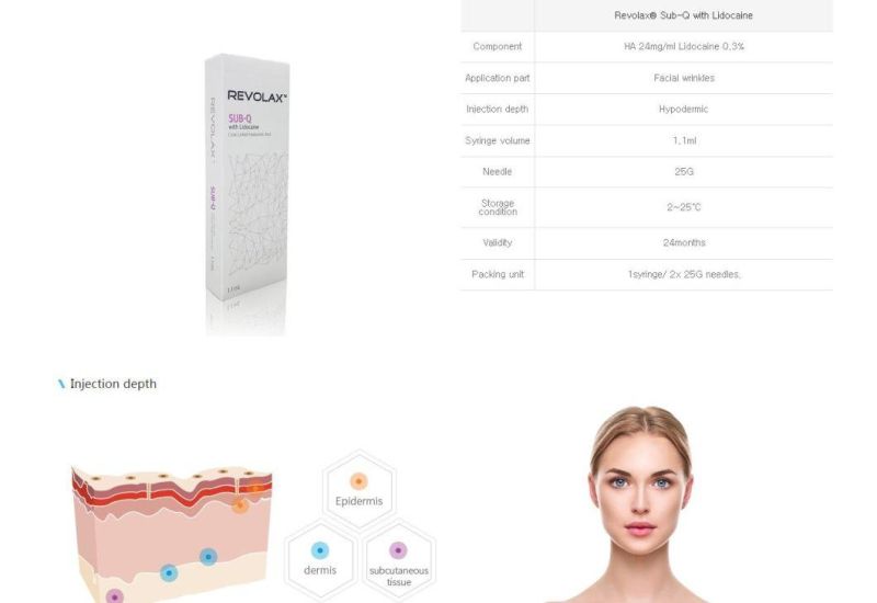 Manufactur Hyaluronic Acid Dermal Filler Gel Inject Revolax for Lip Price