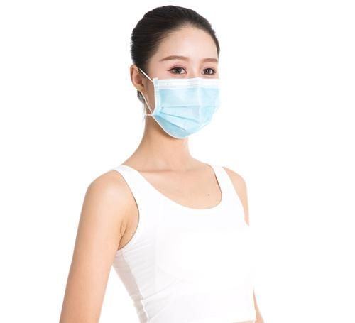 Disposable Medical Mask Earloop Blue Waterproof Face Mask 17.5cm X 9.5cm