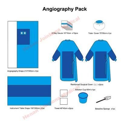 Factory Supply The Disposable CE and ISO Approved Medical Surgery Sterile Angiography Surgical Pack with Transparent Panel