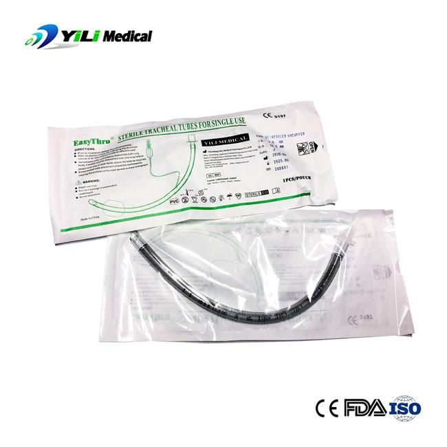 Medical Disposable PVC Reinforced Endotracheal Tube Uncuffed