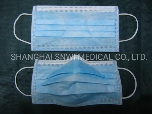 Disposable 3 Ply Nonwoven Civil Face Mask Protective Face Mask Fashion Medical Mask Meltblown Mask/Blue and White/Gauze Mask/Breathing Mask