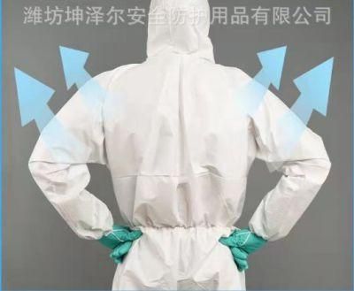 PPE Safety Industrial Breathable CPE /Doctor/Patient/Laboratory Disposable Protective Lab Suit