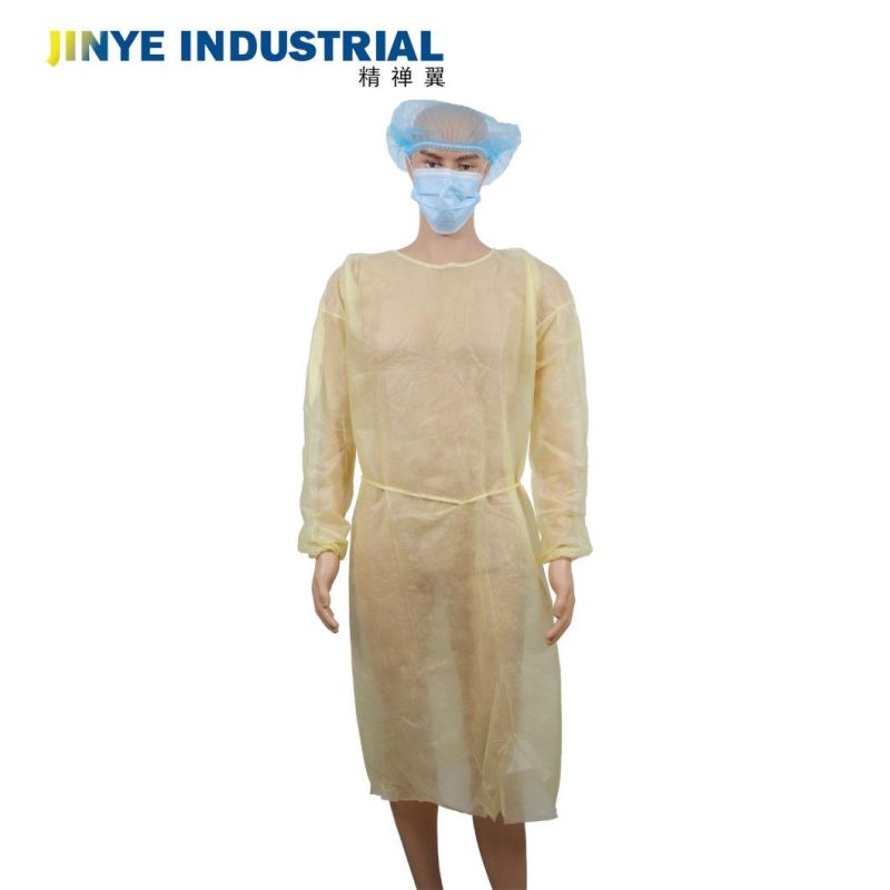 Disposable PP Non Woven Knitted Cuffs Steile/Non Sterile Isolation Gown