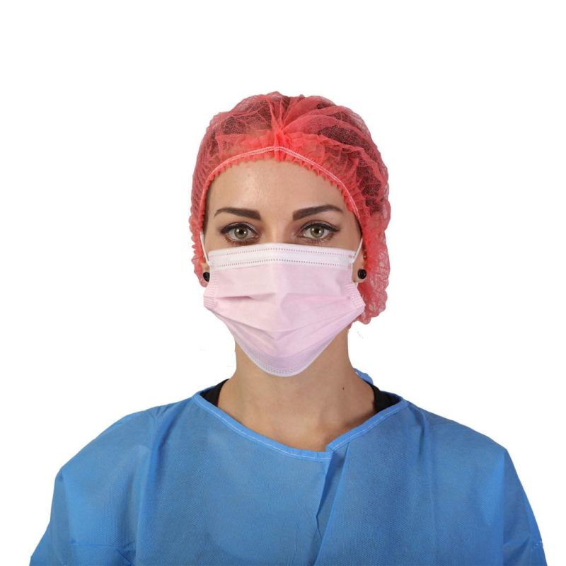 Hot Sale Disposable Bouffant Caps, Hair Head Cover Net 18 Inches, Surgical Doctor Hat Round Mob Cap