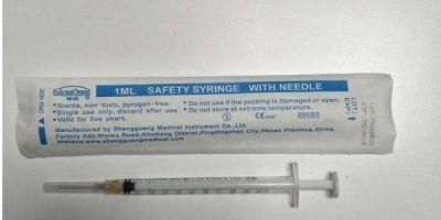 Three-Part /3 Part Hos Medical Sterile Hospital Plastic Disposable Syringe 3ml with Needle Luer Lock Slip for Single Use