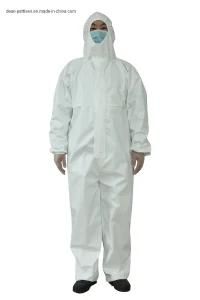 White Disposable Medical Isolation Coverall