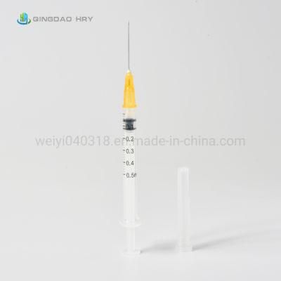 Medical Disposable Sterile Injection Syrings Safety Syringe 0.3ml -10ml Auto-Disable with/Without Needles