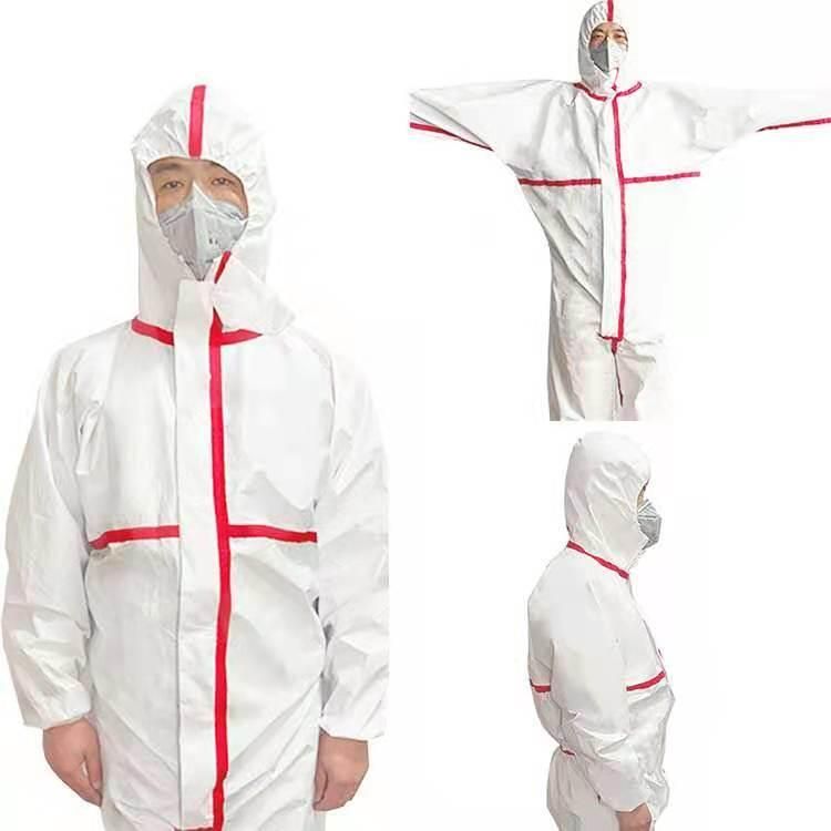 CE Approvedd Sterile Disposable Protective Coverall PP+PE 55GSM-80GSM