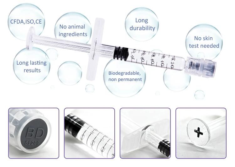 2022 Top Quality CE Certified Pharmaceutical Chemical 10ml 20ml 50ml 100ml Lip Injection Fine Derm Deep Deeper Line Ha Injectable Hyaluronic Acid Injection