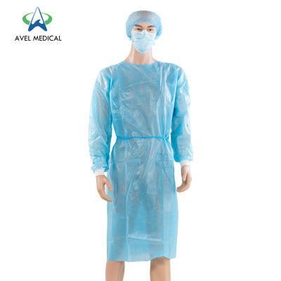 Doctor/Surgeon/Patient/Hospital Sterile Nonwoven SMS Surgical Gown with Knit Cuff