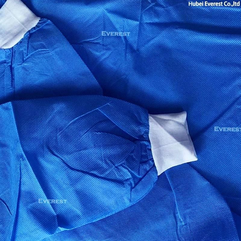 Sterile Nonwoven Hospital Patient Visitor Protector Impervious Standard Surgical Gown Disposable Isolation Gown CPE Protective Surgical Clothing Isolation Gown