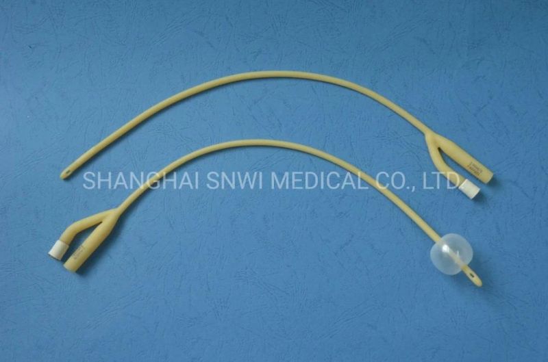 Medical 2/3 Way Urinary Catheter Hydrophilic Coating Catheters Pediatric or Adult Sizes Fr6 to Fr26 Sterile Urine Nelaton Silicone Coated Latex Foley Catheter