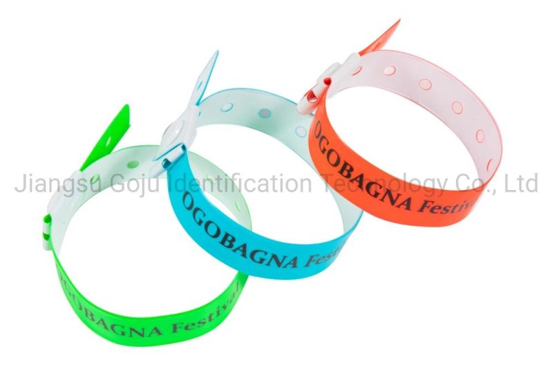 One-off Use L-Shaped Plastic Disposable Wristbands for Events