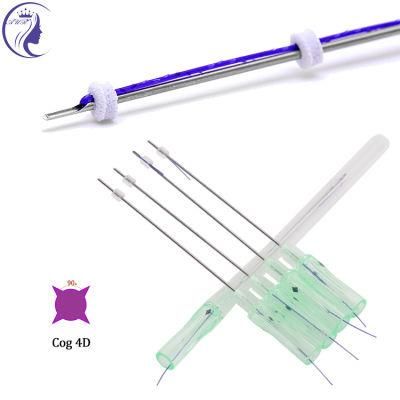 Disposable Face Chin Lifting Double Screw Cone 30g 100mm Pdo Thread Cannula Needle