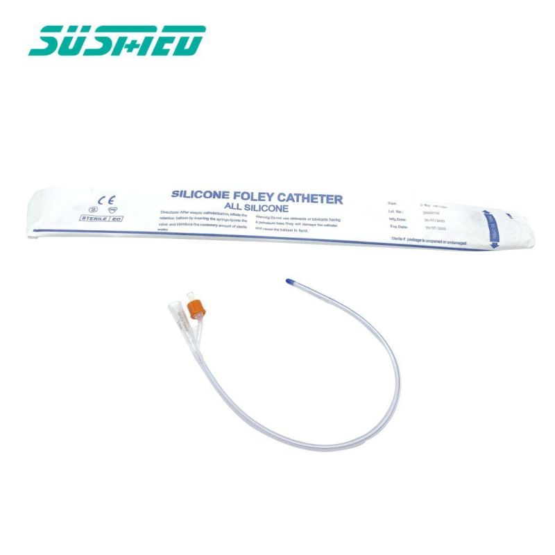 Silicone Foley Catheter Disposable Silicone Catheter 2 Way Medical Silicone Catheter