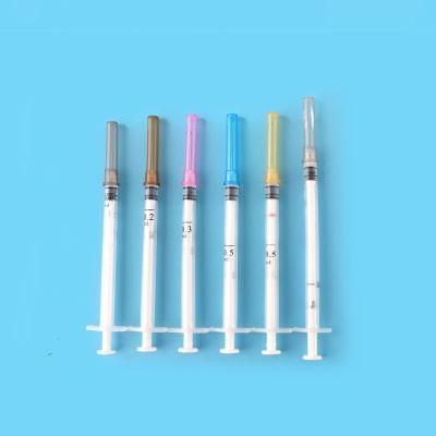 Disposable Medical Luer Lock Luer Slip Syringe Retractable Needle Safety Syringe Auto Disable Syringe with Needle for Vaccine Injection