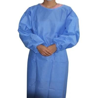 Disposable Isolation Gown Non-Woven Gown Waterproof Non-Surgical Gown (SMS) Level 1 in Stock