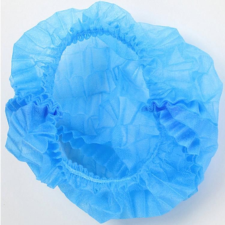 Disposable Medical Hospital Nurse Doctor Surgical Laboratory Colorful PP SMS Nonwoven Head Cover Round Bouffant Clip Strip Mop Cap