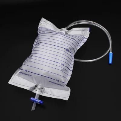 Economy Disposable Urine Collection Bag Urinary Drainage Bag with T Valve