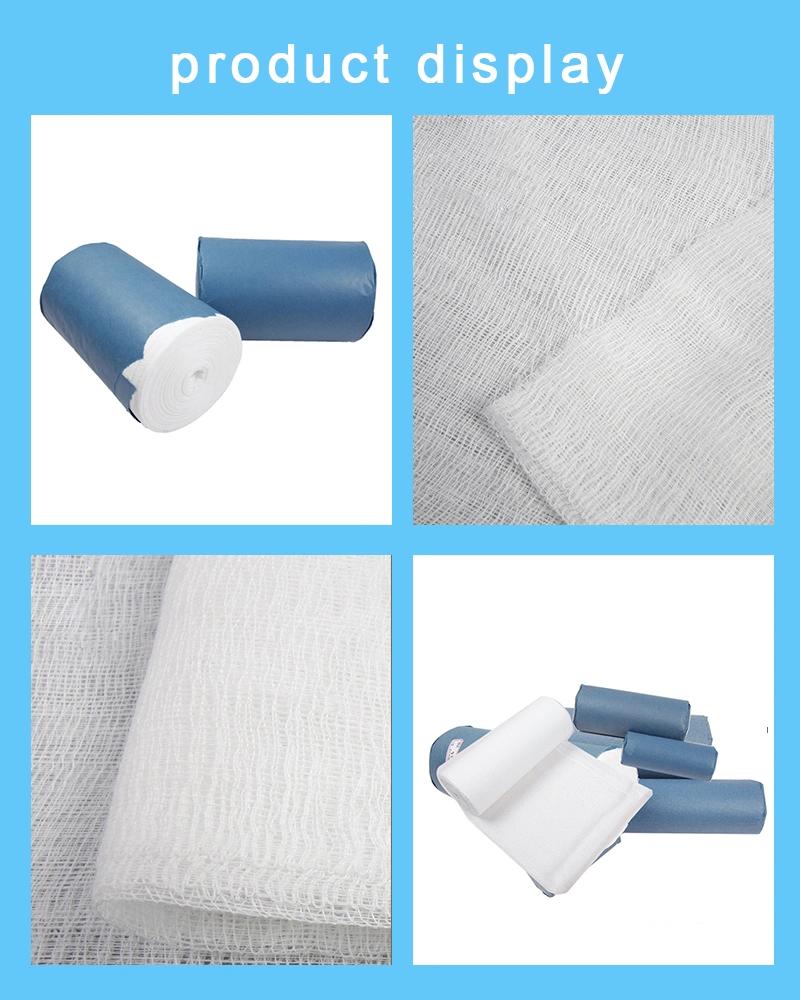 Medical Surgical Absorbent 100% Cotton Sterile Gauze Roll 90cm× 100m
